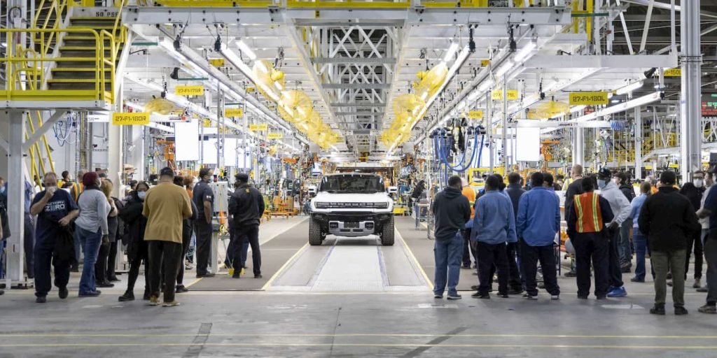 Planta de EV de GM de fogo