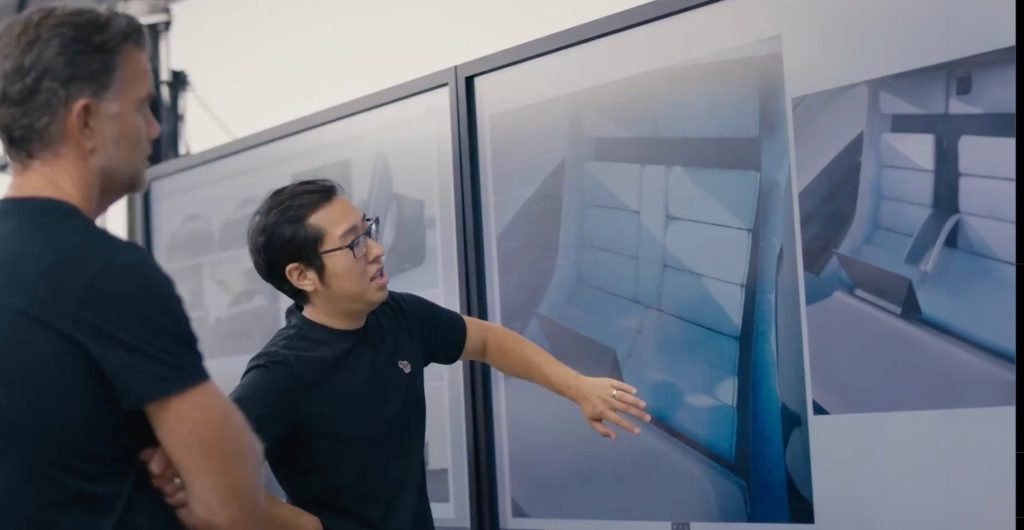 Interior do Tesla Robotáxi