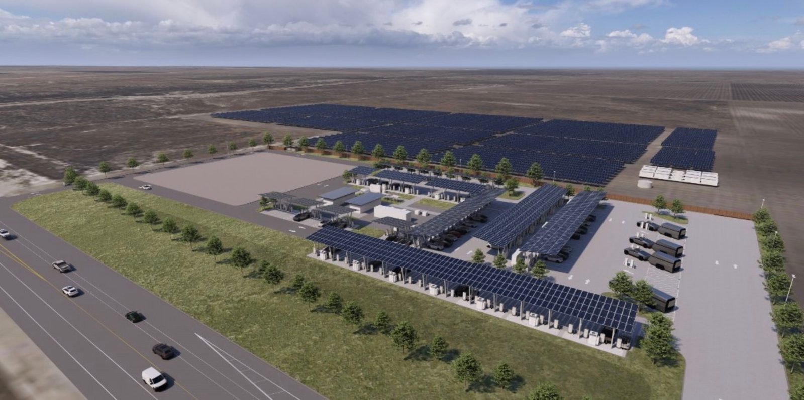 Herói do projeto Tesla Oasis Supercharger